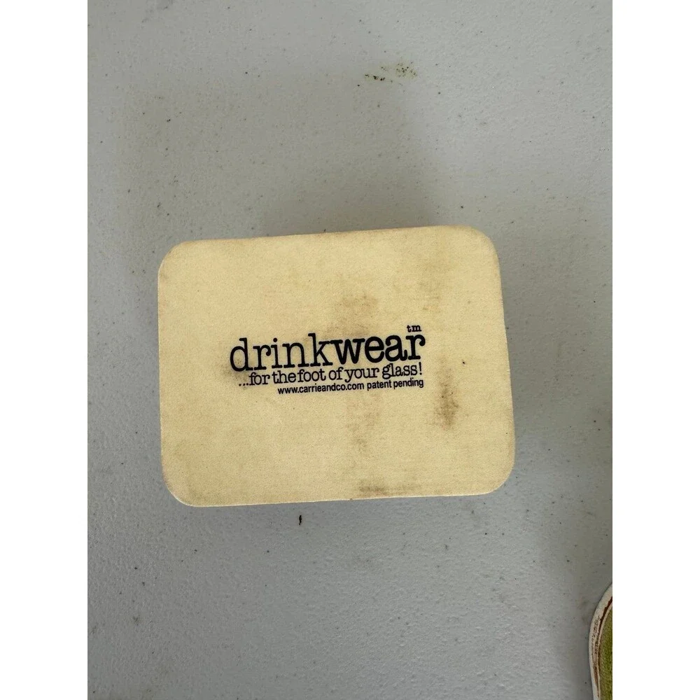 Carrie & Co. Drinkwear For The Foot Of Your Glass Wine Glass Flip Flop Coasters